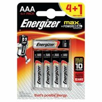 Energizer Max AAA Batteries 4+1 Free