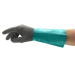 Ansell Fully Coated Chemical Glove with Long Cuff, White Liner, Grey/Green