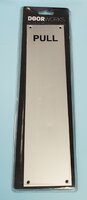 DW Door Pull Plate Engraved Aluminium 300mm