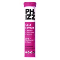 Phizz 3 in 1 Apple & Blackcurrant Effervescent Tablets 20's