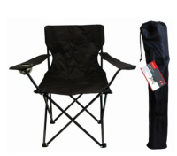 CAMPING CHAIR WITH ARMS | BLACK
