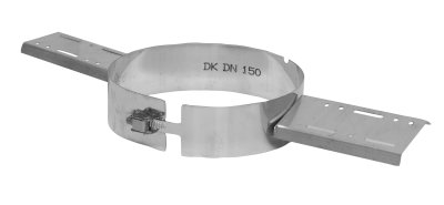 Inox dubbelwandig daksteun Ø200