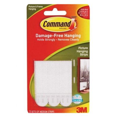 3M Command Medium Picture Hanging Strips (3)