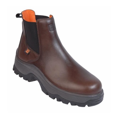 No Risk Steel Toe Cap Full Grain Leather Denver S3 Dealer Safety Boot - Brown