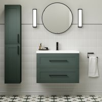 CLARITY 500MM WALL MOUNTED UNIT & BASIN BOSTON GREEN