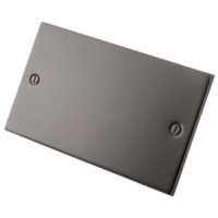 Black Nickel MBN2BP 2 Gang Black Plate
