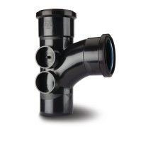 Polypipe 110mm 92.5 Degree Single Branch Black