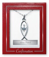 Silver Plated Necklet/Confirmation/Fish Shape   (F68911)