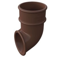 round brown downpipe shoe, gutter shoe