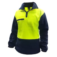 Hi-Vis Polar Fleece, DO, 360gsm, Yellow/Navy