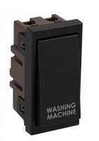 Lincoln 20 Amp Black Double Pole Module Insert - Washing Machine