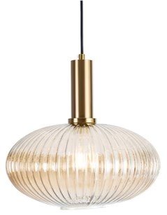Dundalk Glass / Brass Pendant Light 30CM