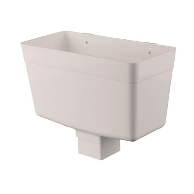 65mm Square Downpipe Hopper Arctic White