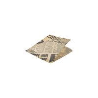 Greaseproof Paper Bags Brown Newspaper Print 17.5 x 17.5cm pack of 1000