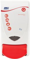 1L Sanitize Foam  and  Gel Dispenser - White/Red 1L