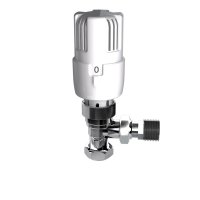 Inta 15mm Angled Thermostatic Radiator Valve 15TRVAWHCP