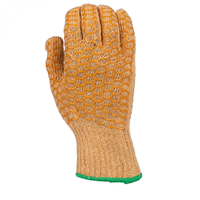 651010 Gloves-Poly Cotton Knitted, PVC Criss Cross