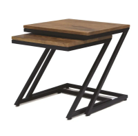 Mango Wood Set Of 2 Tables 45/30CM | 28336