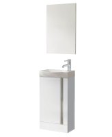 PRAGUE GLOSS WHITE 45CM FLOOR STANDING VANITY UNIT