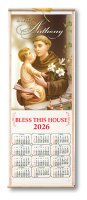 Wood Scroll Calendar/Saint Anthony   (9696)