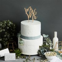Mr & Mr Wooden Cake Topper