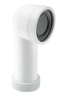 McAlpine CON8 90 Degree Bend Adjustable Length Rigid WC Connector, White