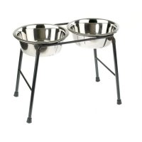 Classic Double Feeder High Stand With 1600ml Bowls - 300mm