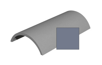 Segmental Ridge Roof Tile Smooth Grey