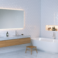 Atlantis Brick Panel High Gloss White 1220x2440x3mm
