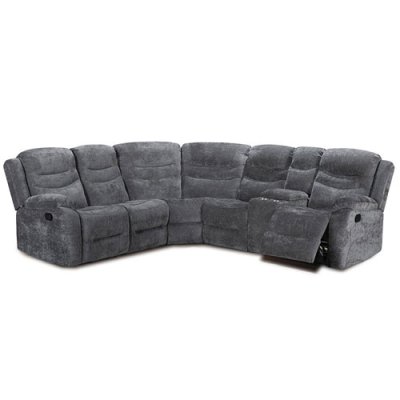 Boone Corner Recliner Sofa with Console - Grey