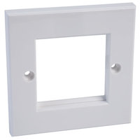 CAT5 1 Gang 2 Mod White Plate 50mmx50mm