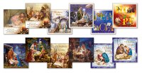 Christmas Card/Gold Foil - 12 Designs   (97239)