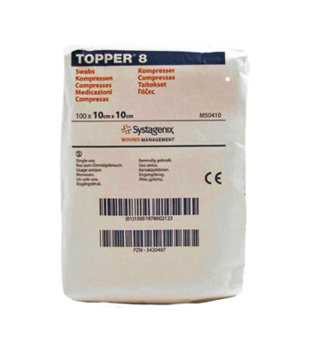 TOPPER 8 SWABS NON-STERILE 10 x 10CM