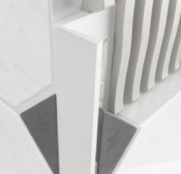 White Square 10mm PVC Tile Trim 2.4 Metre