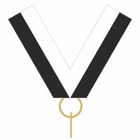 10mm Medal Ribbon with Clip (Black & White)