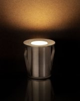 KINGLET 3W LED In-ground Light, IP68, 3000K, Brushed Chrome