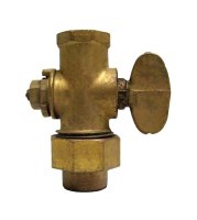 1" FEMALE TO FEMALE UNION RIGID FAN GAS COCK 6186