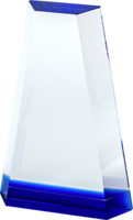 17cm Crystal Award with Blue (Satin Box)