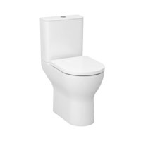 Tucker French Dartford Comfort Height Short Projection Rimless Open Back Close Coupled WC Suite with Duraplast Quick Seat