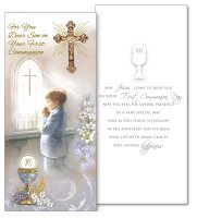 Communion Boxed Card/Boy/Son  (C23211)