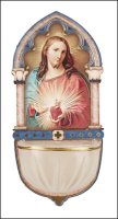 Wood Font/Luminous Bowl/Sacred Heart   (3008)