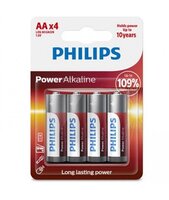 Philips LR6 Alkaline AA Battery 4 Pack
