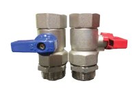 UNDERFLOOR HEATING STAINLESS STEEL CONNECTION VALVES 1" PAIR UFH165