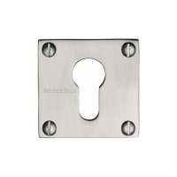 BAU1558-SN - Heritage Brass Euro Profile Cylinder Escutcheon Satin Nickel Finish