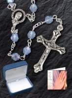 Glass Rosary - Colour: Blue   (6338/BL)
