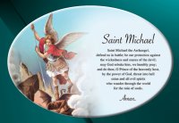 Ceramic Oval Plaque/Saint Michael   (38303)