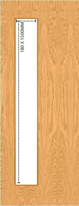 FD30 Clear Rated Glass, No Mesh Oak DFG01 Clear