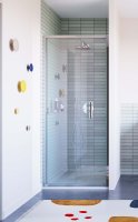 FLAIR ILI BIFOLD DOOR 850MM SILVER WITH CLEAR GLASS