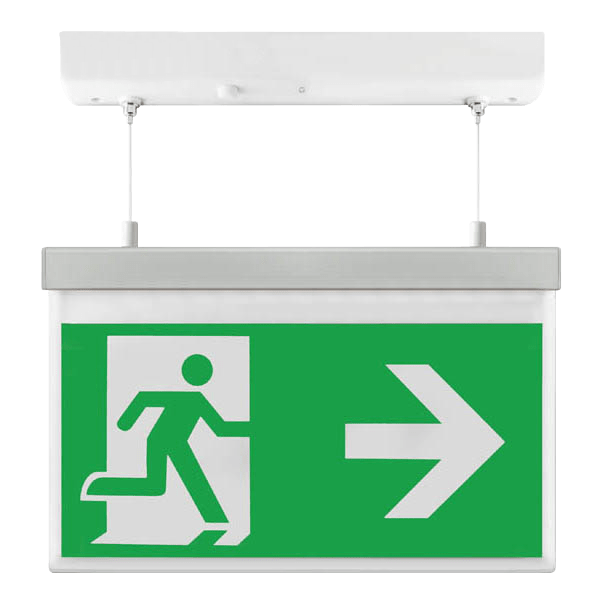 ESP Duceri Emergency Hanging Exit Sign Right Legend 3W LED IP20 Maintained