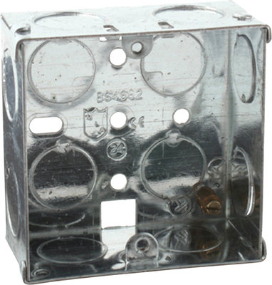 1 Gang 35mm Galvanised Steel Box